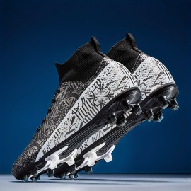 Unisex Football Spike Cleats, Professional Non-slip High Top Soccer Training Athletic Sneakers