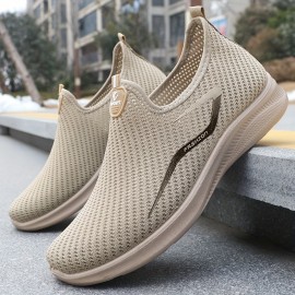 Stylish Men's Casual Sneakers: Breathable Knit, Non-Slip & Durable - Perfect for Spring/Fall Outdoor Activities