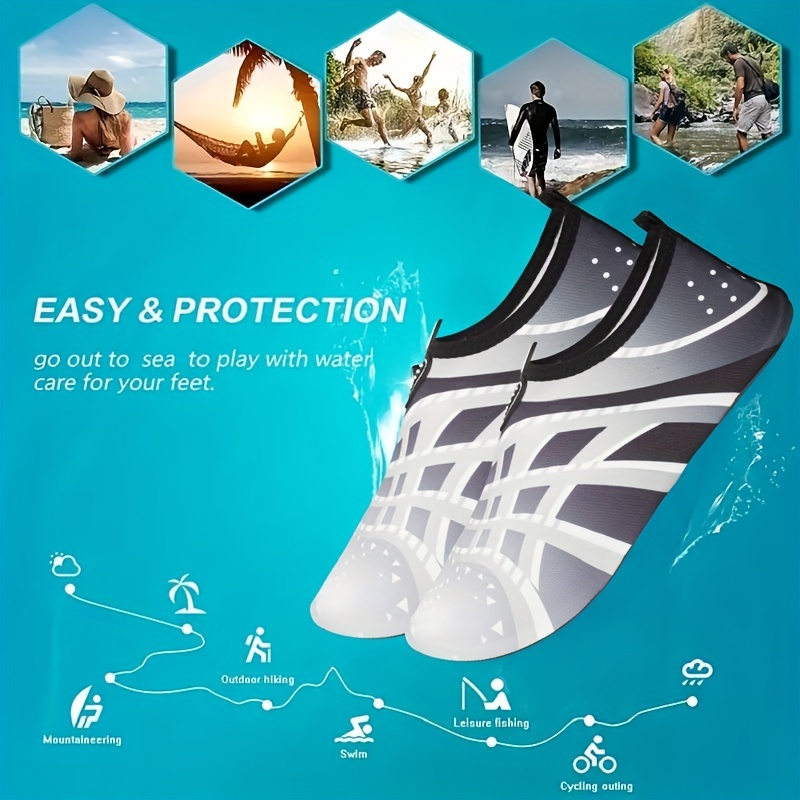 unisex quick dry water shoes anti slip soft sole diving shoes snorkeling swim beach shoes for outdoor   surfing yoga stream trekking details 5