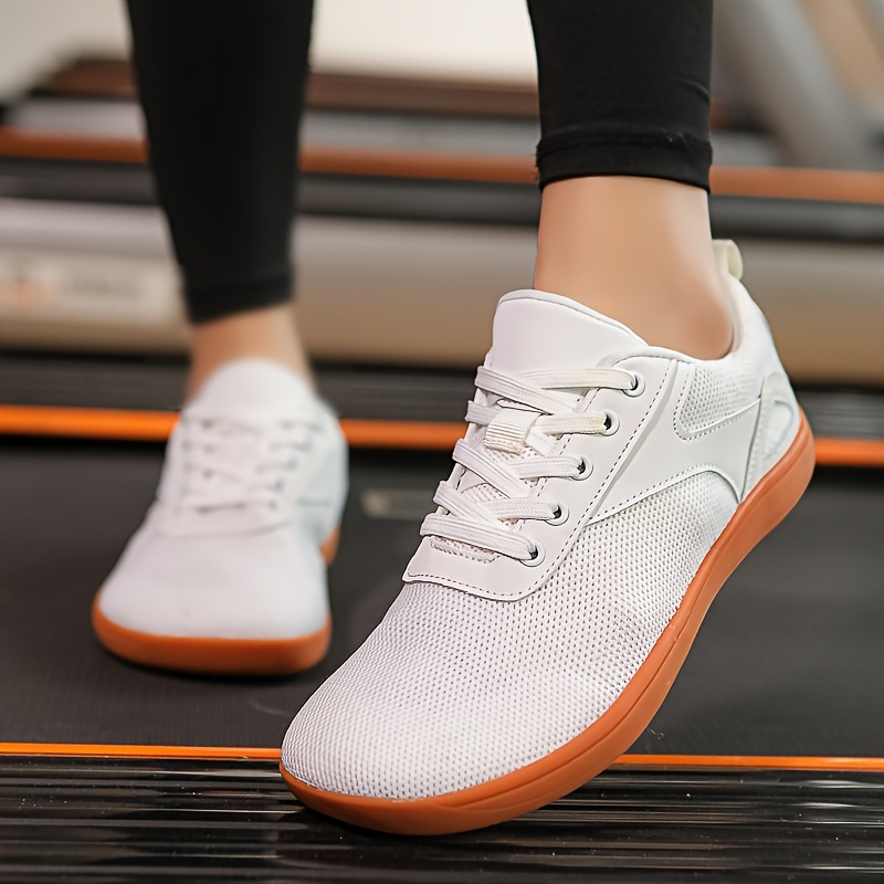 womens indoor fitness training shoes breathable mesh fabric non slip home sports sneakers for treadmill jump rope squats deadlifts details 2