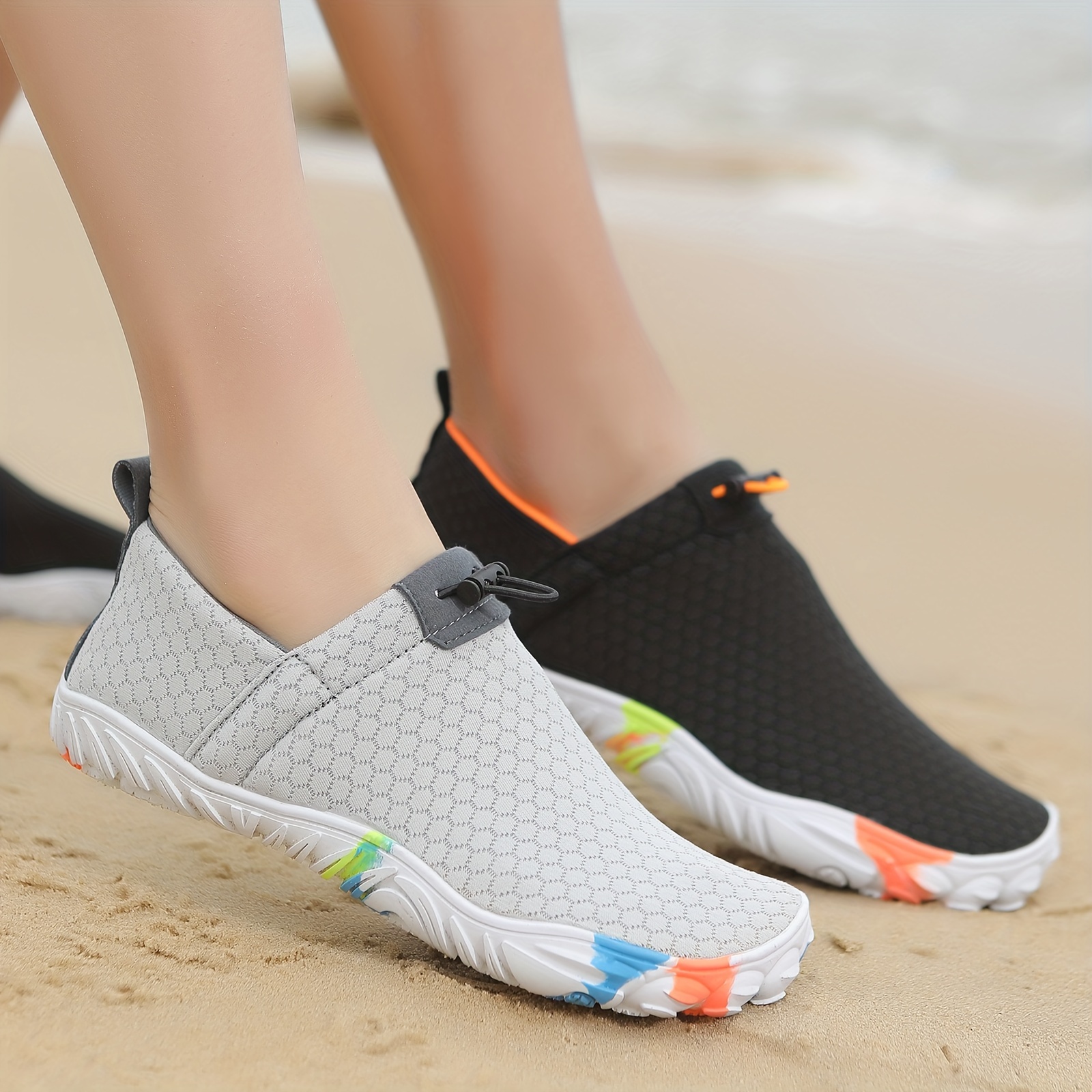 womens quick dry water shoes breathable mesh slip on aqua shoes for beach pool surf yoga outdoor sports details 3