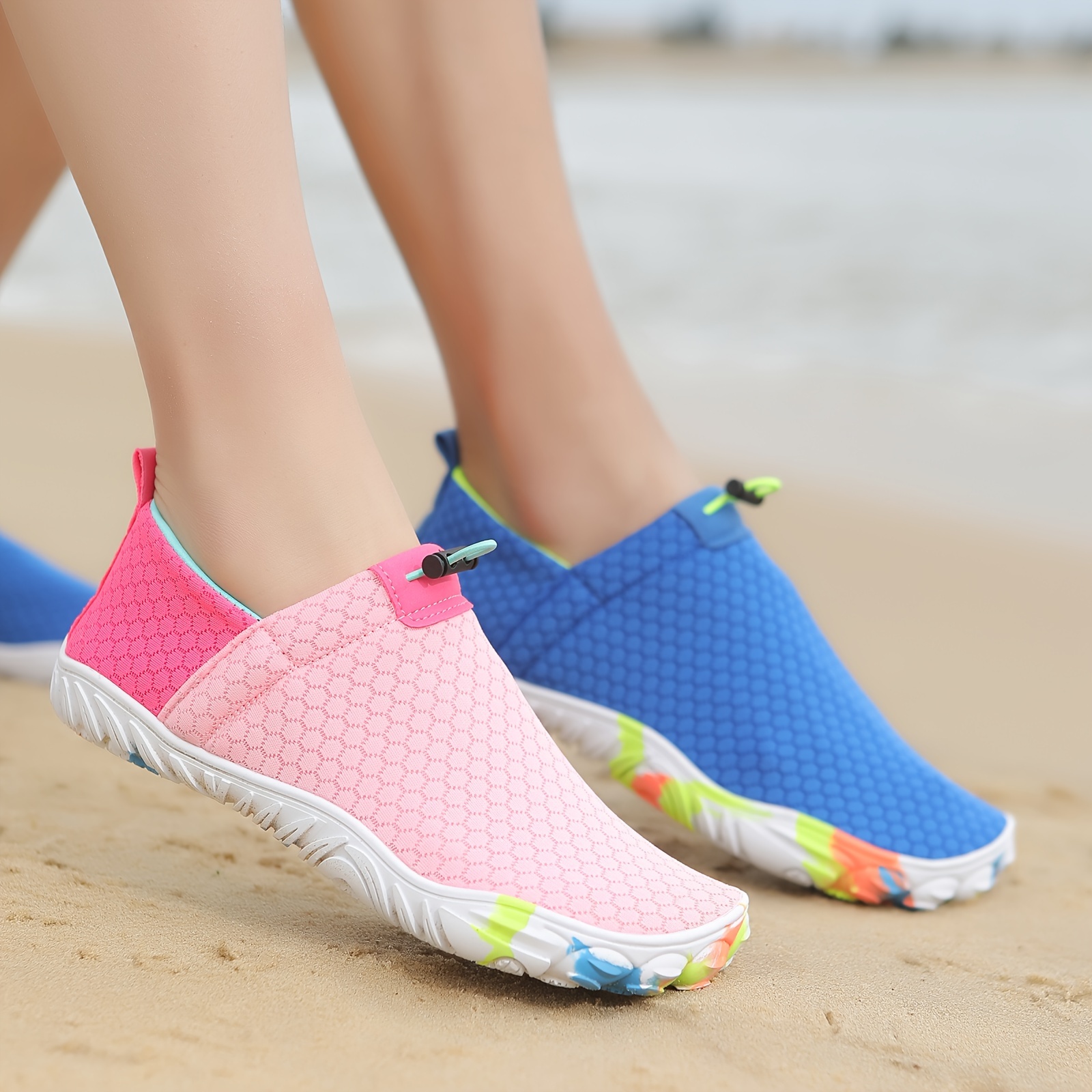 womens quick dry water shoes breathable mesh slip on aqua shoes for beach pool surf yoga outdoor sports details 4