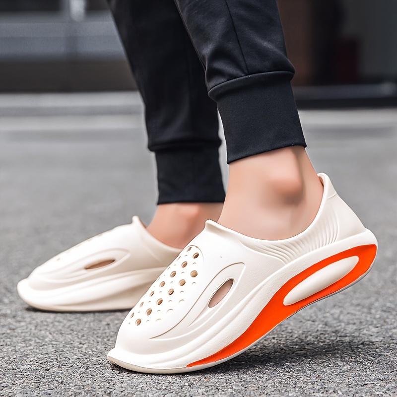 Mens Trendy Solid Slip On Soft Sole Slides Comfy Non Slip Casual Eva Slippers For Mens Outdoor Activities Men s Shoes Temu details 21