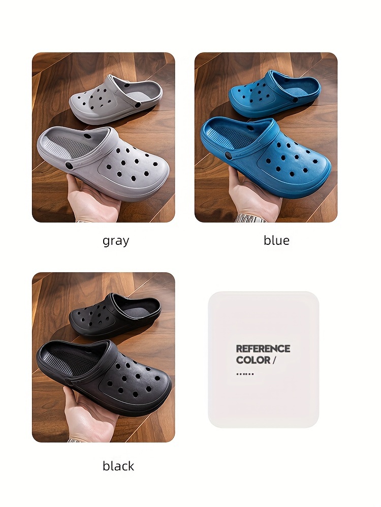 Unisex Hollow Out Solid Colour Breathable Clogs Comfy Non Slip Durable Soft Sole Eva Slippers For Mens Womens Indoor Outdoor Activities Men s Shoes Temu details 3