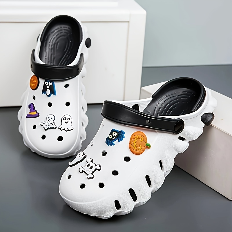 Mens Clogs With Cool Cartoon Charms Slip On Closed Toe Sandals Soft Sole Walking Shoes Outdoor Garden Shoe Beach Sandals Shop On Temu And start Saving Temu details 1