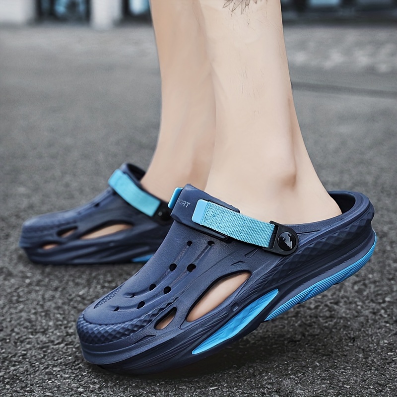 Mens Solid Hollow Out Eva Clogs Comfy Non Slip Casual Durable Breathable Slippers For Mens Beach Walking Shower Check Out Today s Deals Now Temu details 0