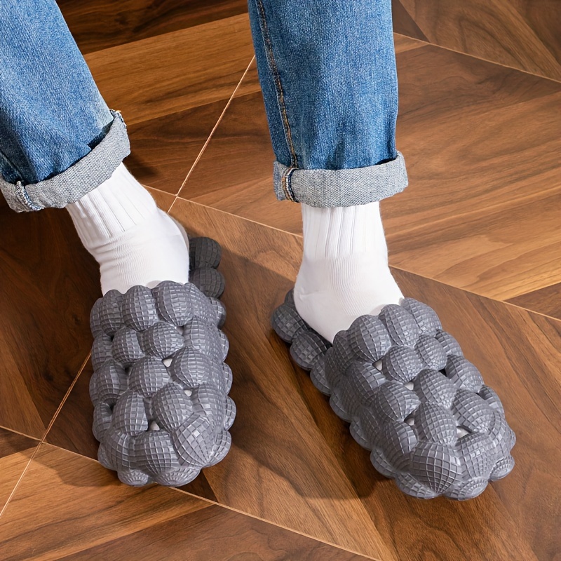 Mens Massage Bubble Slides Trendy Cushioned Funny Non Slip Spa Slippers Golf Ball Slides Cloud Slippers Pressure Relief Clogs Reflexology House Shoes Men s Shoes Temu details 15