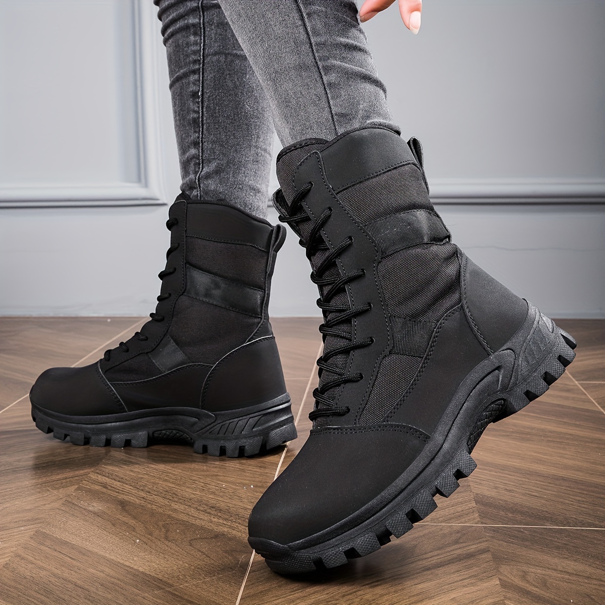 new pair of outdoor hiking boots thick soled anti skid mens extra large hiking boots womens boots check out today s deals now temu details 4