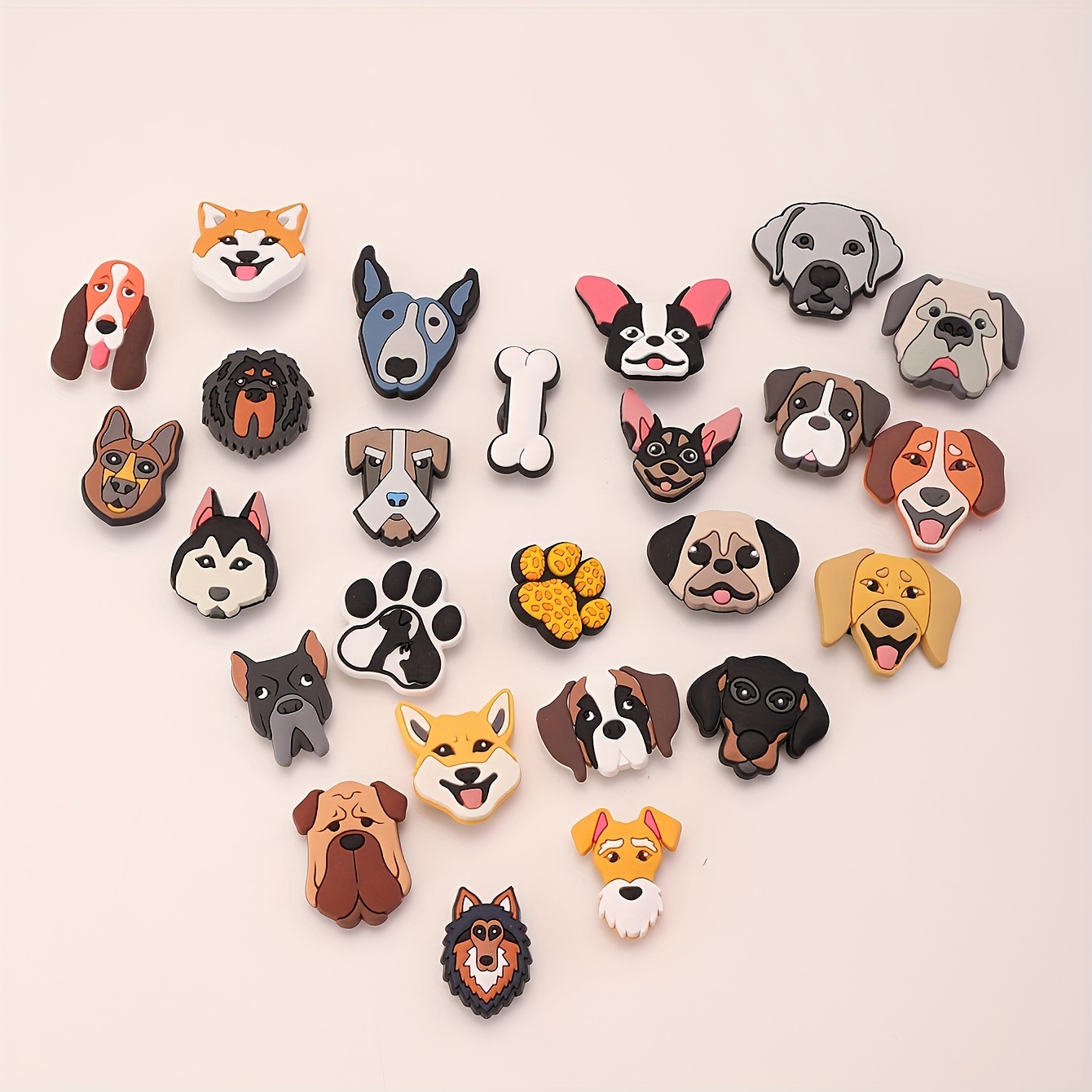 39pcs dog shaped charms shoe decoration charms assorted varieties for sandals sandals slippers durable charms details 2