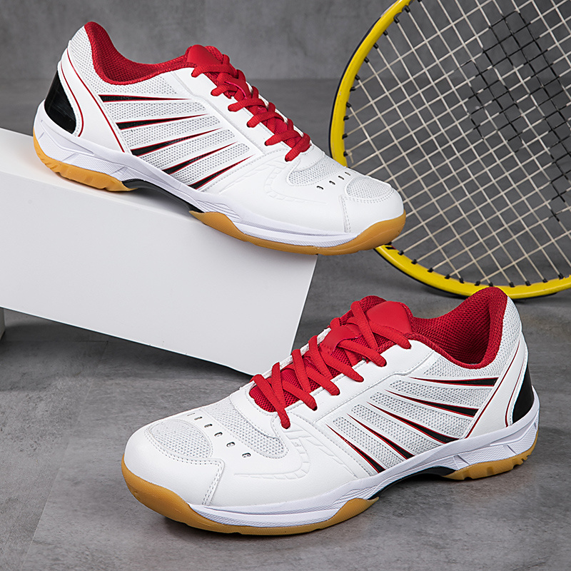 mens breathable badminton shoes professional non slip shock absorption durable sports sneakers for tennis   pong running training competition details 1