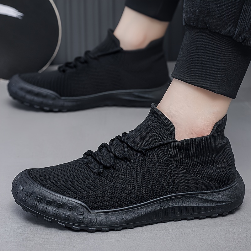 Solid Breathable Sock Shoes With Adjustable Lace - Men s Durable Non Slip Sneakers - Spring Summer Comfy Outdoor Jogging Walking Camping details 6