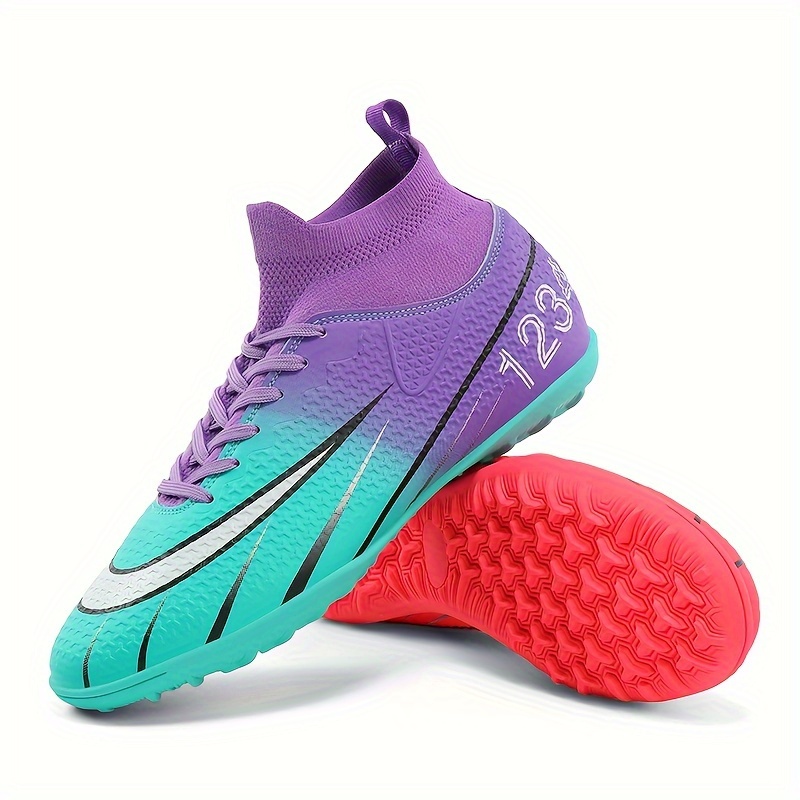 Men s Trendy TF Non Slip Soccer Shoes, Comfy Durable Football Training Shoes For Outdoor Competition, All Seasons details 4